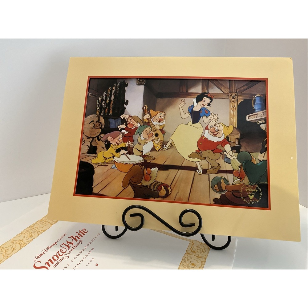 Walt Disney's Snow White Exclusive Commemorative Lithograph With Envelope 1994